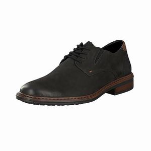 Rieker 17600-01 Schnürschuhe Herren Schwarz | 239875-GXC