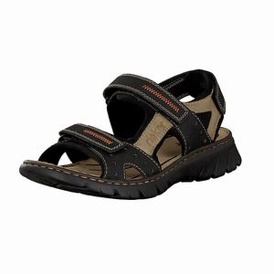 Rieker 26757-01 Sandalen Herren Schwarz | 428065-HIQ