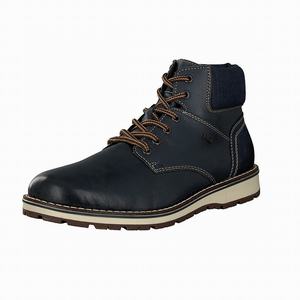 Rieker 38432-12 Schnürstiefel Herren Blau | 960147-KPS