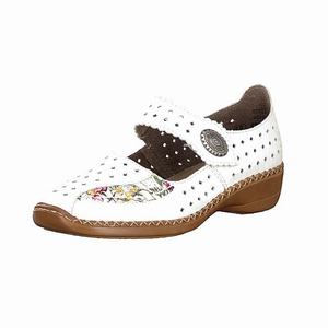 Rieker 413J3-80 Slip On Damen Weiß | 529016-UOD