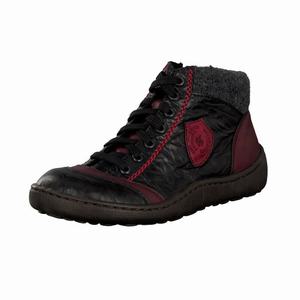 Rieker 44441-00 Schnürstiefel Damen Schwarz | 028635-OJL