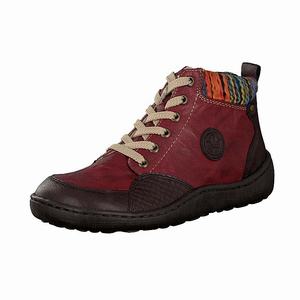 Rieker 44442-25 Schnürstiefel Damen Rot | 298630-GDS