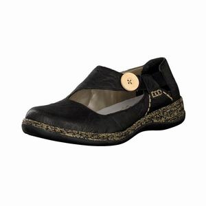 Rieker 46364-00 Slip On Damen Schwarz | 091382-FKQ