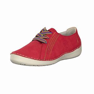 Rieker 52508-33 Schnürschuhe Damen Rot | 318427-QOY