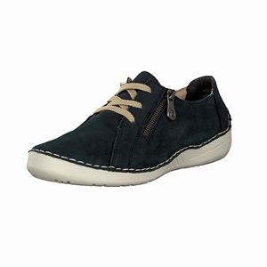 Rieker 52511-14 Schnürschuhe Damen Blau | 261987-LIK