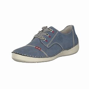 Rieker 52520-14 Schnürschuhe Damen Blau | 851472-NYS