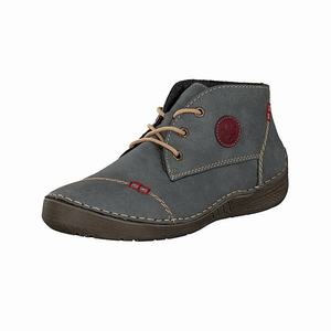 Rieker 52540-14 Schnürstiefel Damen Blau | 371569-MHG