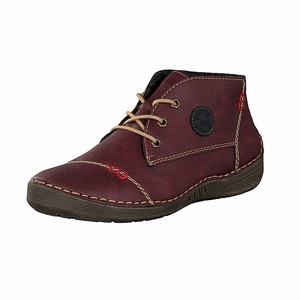 Rieker 52540-35 Schnürstiefel Damen Rot | 271839-UVT