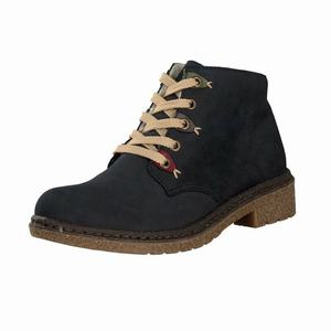 Rieker 53232-14 Schnürstiefel Damen Blau | 135847-UWV