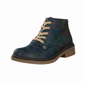 Rieker 53240-15 Schnürstiefel Damen Blau | 437621-MDB