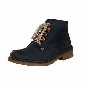 Rieker 53244-14 Schnürstiefel Damen Blau | 749802-XOJ