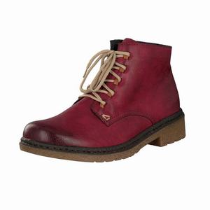 Rieker 53244-35 Schnürstiefel Damen Rot | 790162-ELC