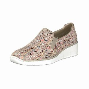 Rieker 53766-61 Slip On Damen Beige | 810435-PVJ