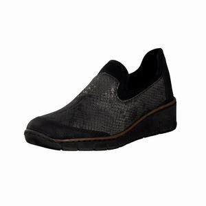 Rieker 53778-00 Slip On Damen Grau | 845639-MIQ