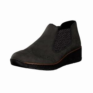 Rieker 537Z3-45 Chelsea Boots Damen Grau | 159043-OSJ