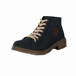 Rieker 54210-14 Schnürstiefel Damen Blau | 482750-FOU