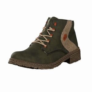 Rieker 54233-54 Schnürstiefel Damen Grün | 021893-XFR