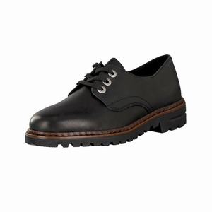 Rieker 54809-02 Schnürschuhe Damen Schwarz | 210798-QYJ