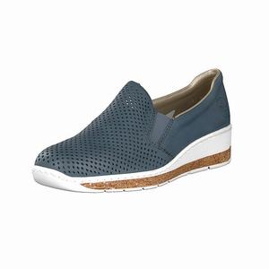 Rieker 59776-10 Slip On Damen Blau | 207438-DPY