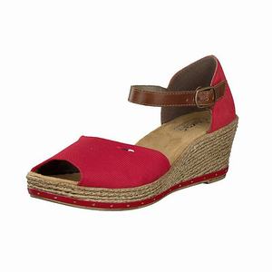 Rieker 60450-33 Wedges Damen Rot | 673419-NKQ