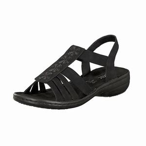 Rieker 60870-00 Sandalen Damen Schwarz | 941876-VWG