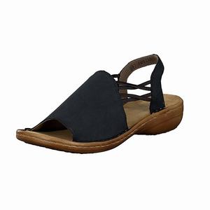 Rieker 608D1-14 Sandalen Damen Blau | 605721-ZHS