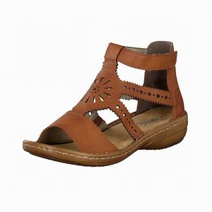 Rieker 608F5-24 Sandalen Damen Braun | 428537-HGD