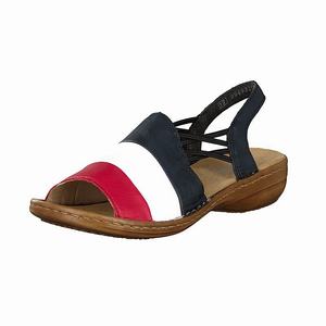 Rieker 608S3-33 Sandalen Damen Blau | 286415-SZV