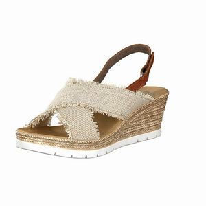 Rieker 61935-60 Wedges Damen Beige | 641058-DUF