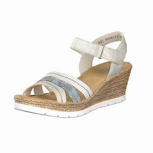 Rieker 61955-80 Wedges Damen Weiß | 357042-WOK