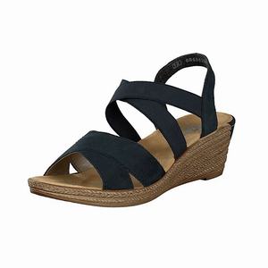 Rieker 62412-15 Wedges Damen Blau | 037619-CAY