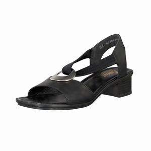 Rieker 62662-01 Sandalen Damen Schwarz | 429367-NUD