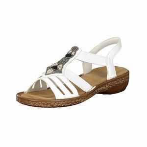 Rieker 628G5-80 Sandalen Damen Weiß | 674321-MUK