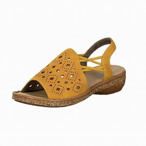 Rieker 628G8-68 Sandalen Damen Gelb | 237016-MYS