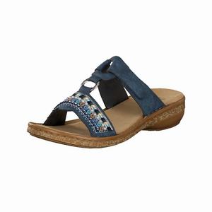 Rieker 628M6-14 Mules Damen Blau | 673941-HZQ