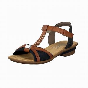 Rieker 63499-14 Sandalen Damen Blau | 853012-APZ