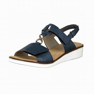 Rieker 63687-14 Sandalen Damen Blau | 351987-VDE