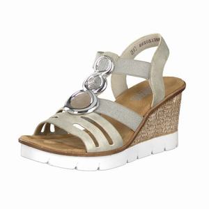 Rieker 65540-40 Wedges Damen Grau | 517426-ZER