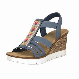 Rieker 65568-14 Wedges Damen Grau | 639850-PQU