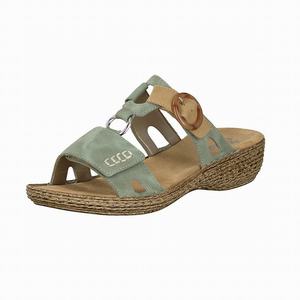 Rieker 658N4-52 Mules Damen Grün | 975186-FNH