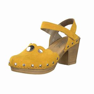 Rieker 66765-68 Sandalen Absatz Damen Gelb | 175306-LZX