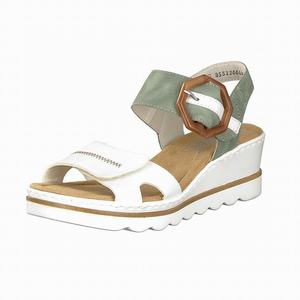 Rieker 67476-81 Wedges Damen Weiß | 798640-PKR