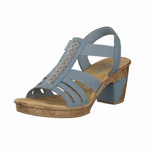 Rieker 69739-14 Sandalen Absatz Damen Blau | 356127-KOC