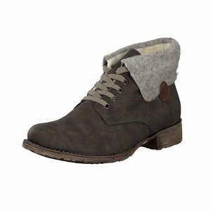 Rieker 708B3-46 Schnürstiefel Damen Grau | 518769-EMX