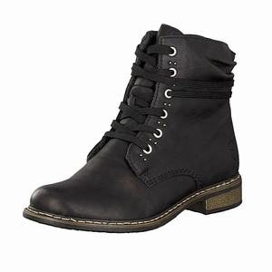 Rieker 71218-00 Schnürstiefel Damen Schwarz | 079631-ADJ