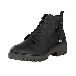 Rieker 71430-00 Schnürstiefel Damen Schwarz | 716285-ZYB