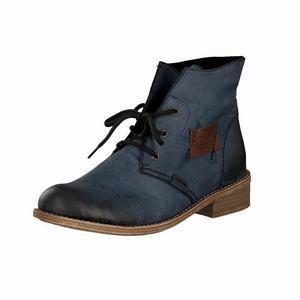 Rieker 72740-14 Schnürstiefel Damen Blau | 724851-HLD