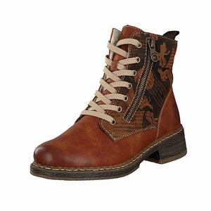 Rieker 73013-23 Schnürstiefel Damen Braun | 934126-XOQ