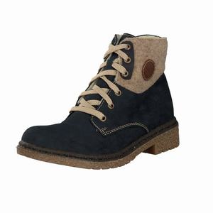 Rieker 73232-14 Schnürstiefel Damen Blau | 780914-HWS