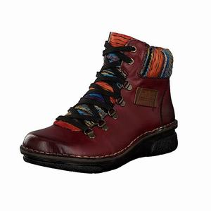 Rieker 73343-35 Schnürstiefel Damen Rot | 651042-FJE